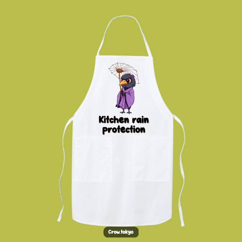 Funny Dignified Crow Umbrella Apron - Cook with Poise