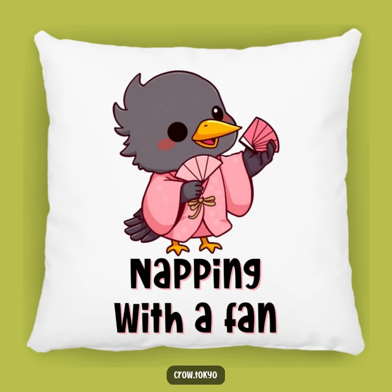 Funny Playful Crow Fan Pillow - Cozy Up with Charm