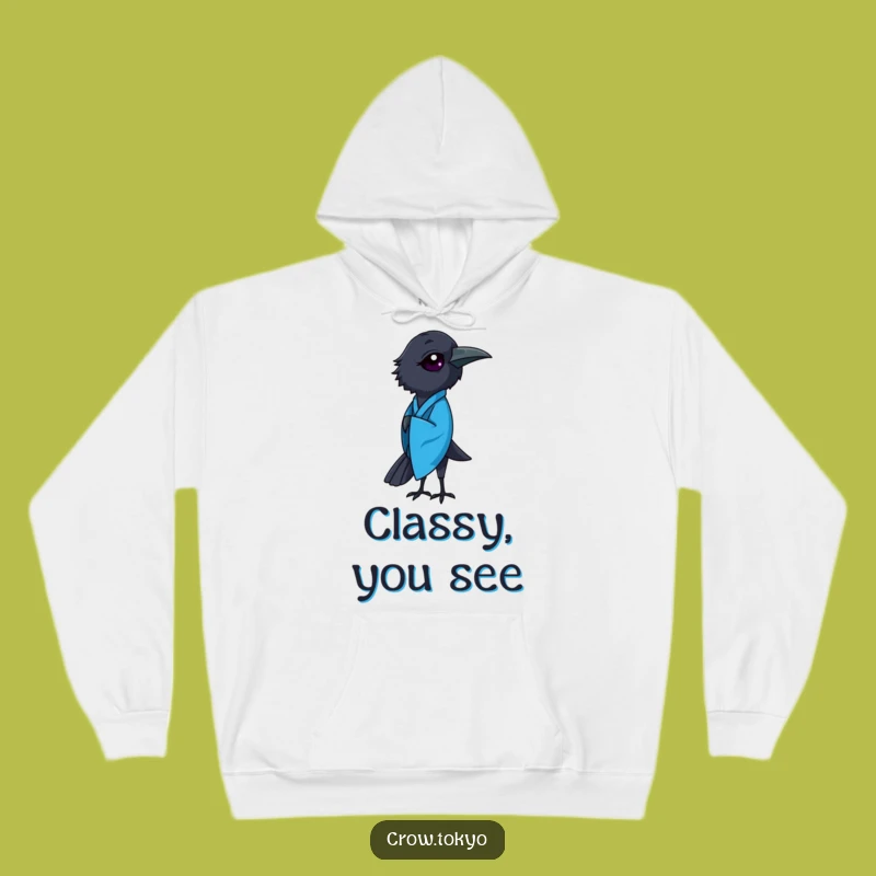 Funny Crow Kimono Hoodie - Cozy Elegance with a Twist