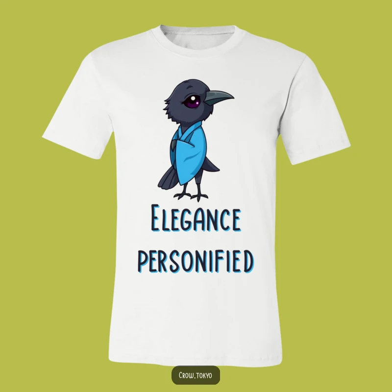 Funny Crow Kimono T-Shirt - Stylish Bird Attire