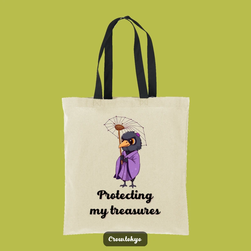 Funny Dignified Crow Umbrella Tote Bag - Carry with Elegance