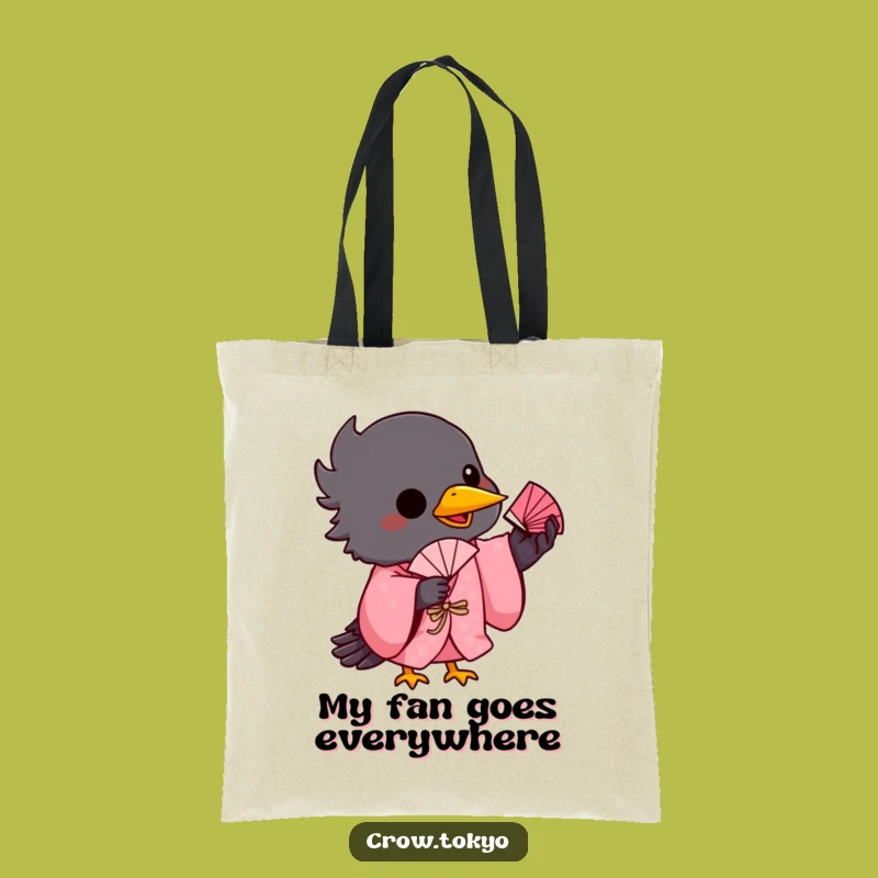 Funny Playful Crow Fan Tote Bag - Carry Your Charm